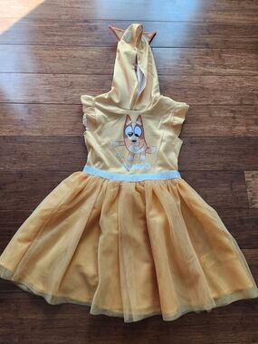 Bingo Girls Hooded Tutu Dress For Everyday, Costume, Or Dress Up Bluey Size 7